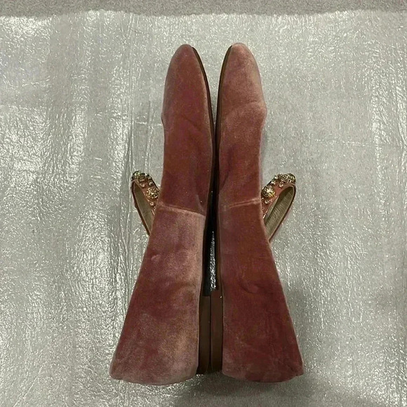 [US 7.5]Louise Et Cie Shoes  LO-CASA Velvet Flats Embellished Strap - Picture 3 of 6
